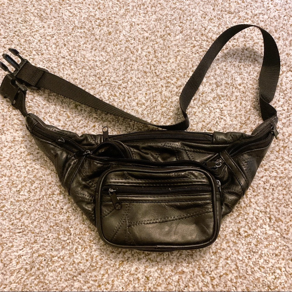 Vintage leather cross body bag